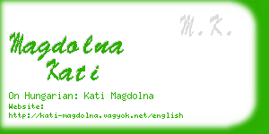 magdolna kati business card